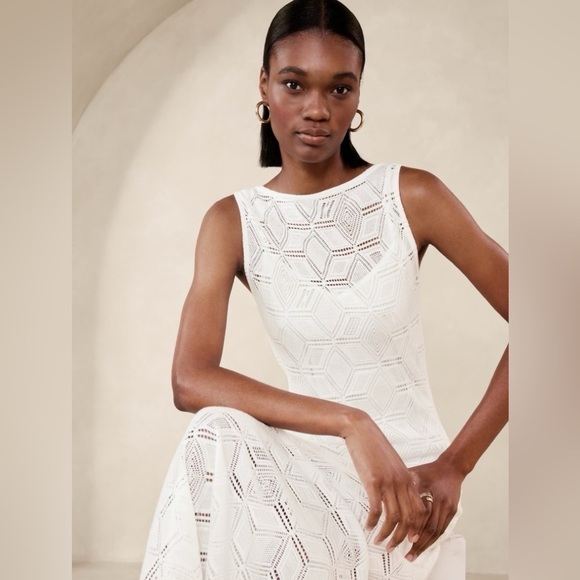 NWT! Banana Republic Black Lexia Lace Maxi Dress - Size Small 🍄‍🟫 - Picture 3 of 6